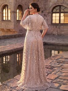 Serin Plus Size Mother Of The Bride Dresses - Champagne - View 2