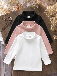 SHEIN 3件組女嬰上衣 - 彩色 - 查看 3
