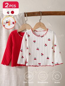 SHEIN Vintaside Kids 嬰童（女）上衣 - 紅白色 - 查看 1
