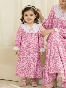 SHEIN LMoss Kids 女童（小）家居服 - 淺粉色 - 查看 6
