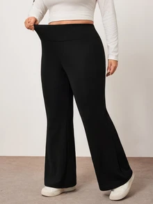 Enliva Plus Size Leggings - Black - View 7