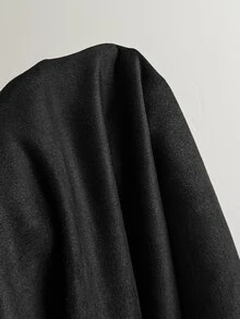 Elamini Lapel Neck Belted Trench Coat - Black - View 7
