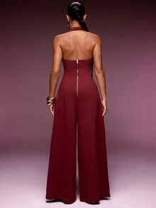 Denimoi Women Jumpsuits - Burgundy - View 2