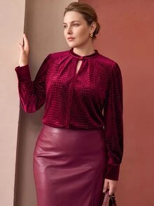 MOTF PREMIUM PLUS SIZE BLOUSES - Red - View 6