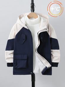 SHEIN Tween Boys Coats - Blue - View 1