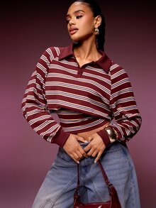 Denimoi Atasan Wanita - Burgundy - View 1
