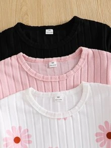 SHEIN 女童（大）T卹套裝 - 彩色 - 查看 6
