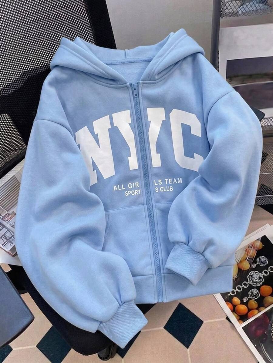 Teen Girls Sweatshirts - Blue - View 1