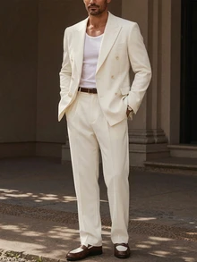 Manfinity Mode Traje de hombre - Albaricoque - Ver 1