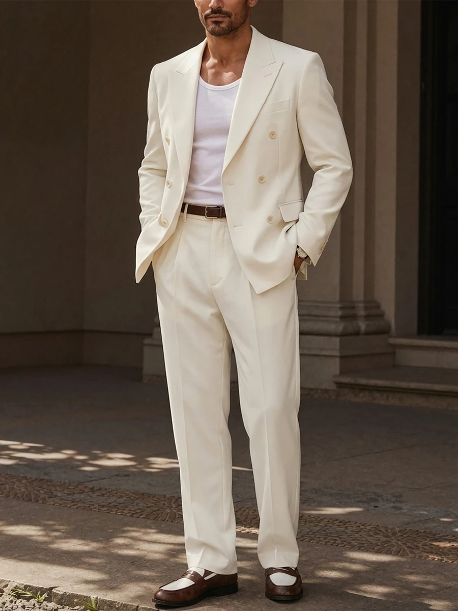Manfinity Mode Traje de hombre - Albaricoque - Ver 1