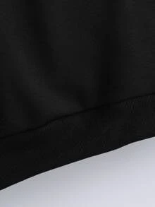 SHEIN Tween Boys Sweatshirts - Black - View 6