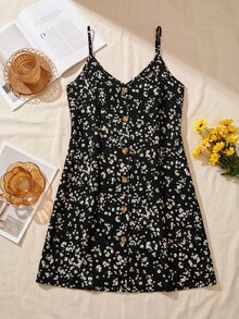 SHEIN VCAY 大尺碼黑色夏季波希米亞風休閒度假洋裝 - 彩色 - 查看 7