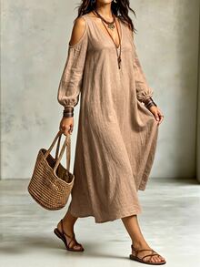 Linhara CURVE Robes grandes tailles - Kaki - Voir 6