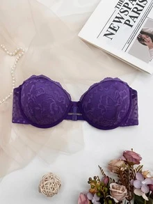 DesireSculpt Women Strapless Bras - Purple - View 6