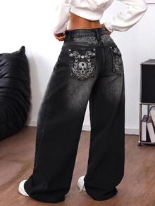 SHEIN Women Jeans - Black - View 2