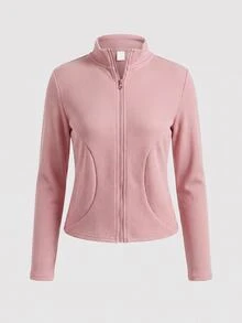 SHEIN Tween Girls Jackets - Pink - View 2