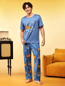 Notgurli GARFIELD | SHEIN Men Loungewear Sets - Multicolor - View 5