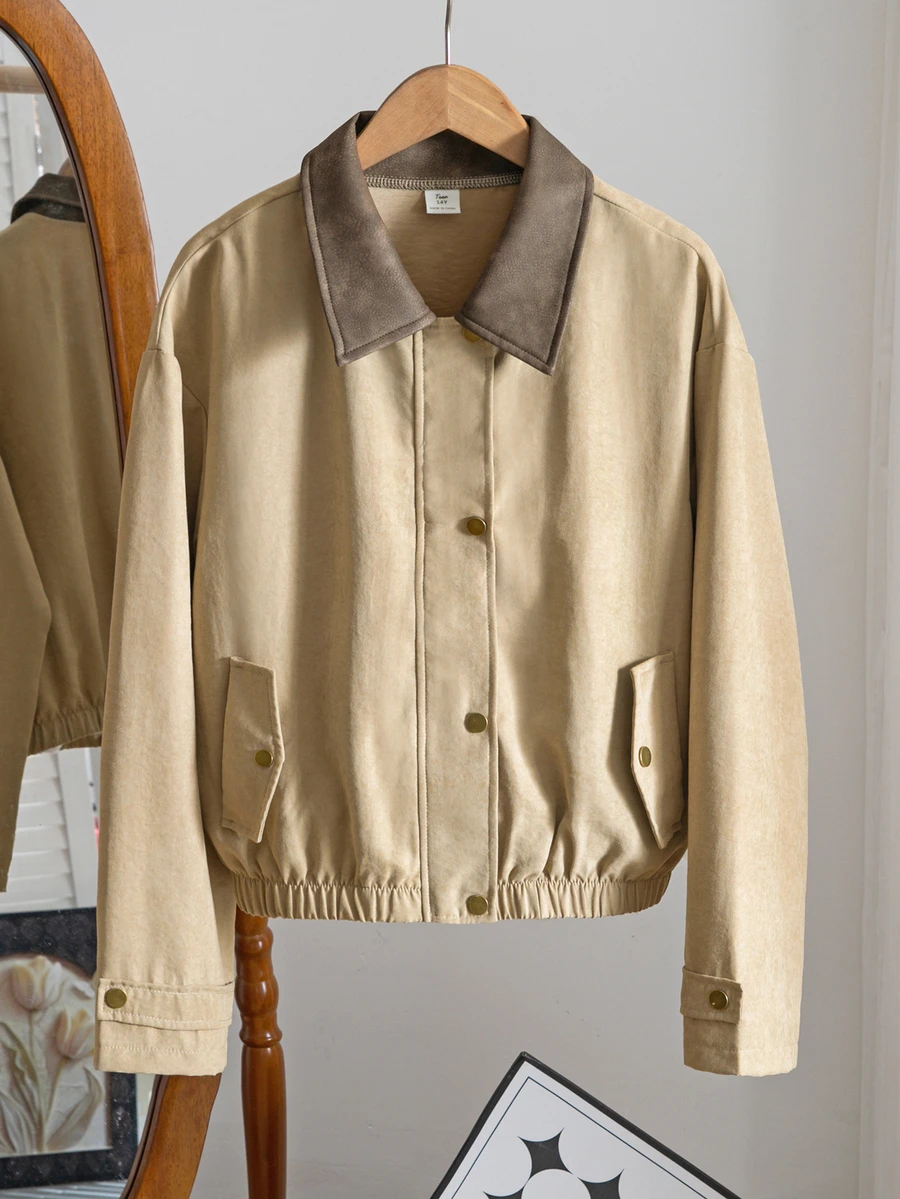 Teen Girls Jackets - Khaki - View 1
