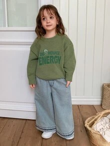 THE POWERPUFF GIRLS X DAZY Young Girls Sweaters Fall - Green - View 6