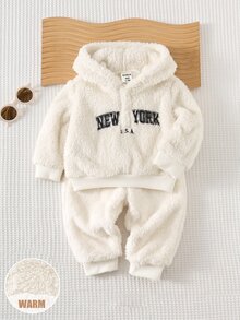 SHEIN 新生兒嬰兒套裝 中性色 - 米色 - 查看 3