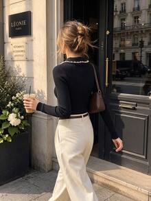 SHEIN Franclia Women Sweaters - Hitam - View 5