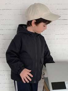 Dazy Kids Young Boys Winter Coats - Black - View 3