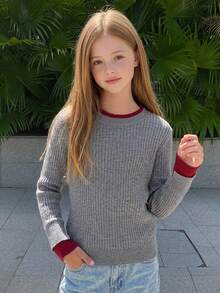 DAZY Tween Girls Sweaters Fall - Grey - View 1