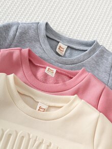 Cozy Pixies 女嬰連帽衫與運動衫套裝 - 杏色 - 查看 3