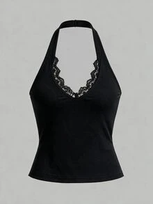 SHEIN BASICS 女士背心 - 黑色 - 查看 5