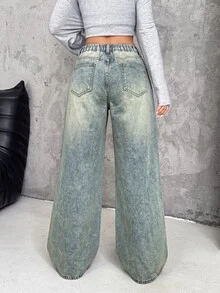SHEIN Tall 女士牛仔褲 - 淺色水洗藍 - 查看 2