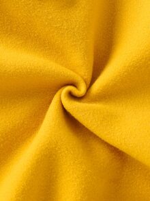 SHEIN 男嬰卡通獅子刺繡保暖內裡連帽衛衣 - 黃色 - 查看 6