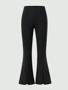 SHEIN Tween Girls Pants - Black - View 1