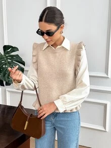 Serisse Women Knit Tops - Khaki - View 4