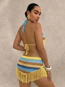 SHEIN Glamour Women Cover Ups - Multicolor - View 2