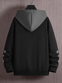 SHEIN Tween Boys Sweatshirts - Black - View 2