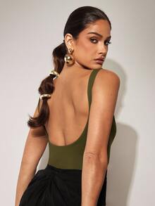 Silquee Body de mujer - Verde militar - Ver 3