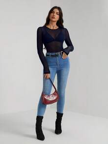 SHEIN Tall 女士連體衣 - 藏蓝色 - 查看 4