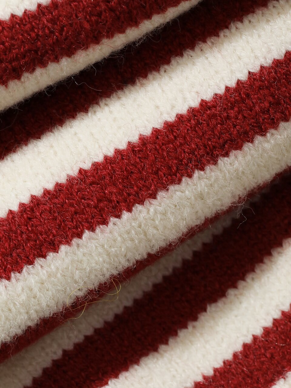 Tween Girl Solid Peter Pan Collar Sweater & Striped Knit Pants Set