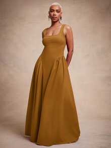 Vixey Women Maxi Dresses - Mustard Yellow - View 1
