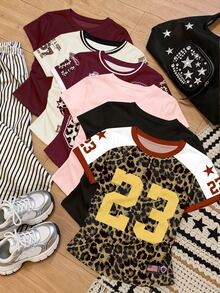 3 piezas de camisetas para niñas preadolescentes - Multicolor - Ver 6