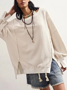 Bohemela Women Sweatshirts & Hoodies - Apricot - View 4