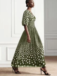 Aveloria Modichic Women Long Dresses - Green - View 2