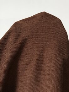 Solflare Chaqueta de talla grande con hombros caídos y botones delanteros - Marrón - Ver 9
