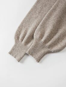 SHEIN Drop Shoulder Button Front Cardigan - Khaki - View 6