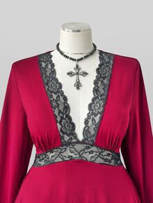 Sunspun Robes grandes tailles - Rouge foncé - Voir 2