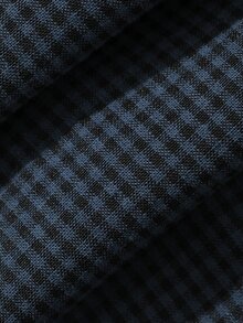 DAZY Baju dan Celana Bayi Laki-laki Kancing Depan Bahu Longgar Berbahan Quilted untuk Balita Musim Gugur - Navy Blue - View 6