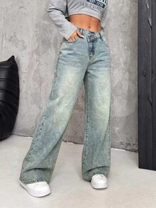 SHEIN Tall 女士牛仔褲 - 淺色水洗藍 - 查看 6