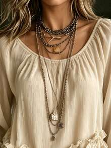 SHEIN Women Tops - Apricot - View 4