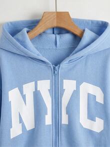 Teen Girls Sweatshirts - Blue - View 3