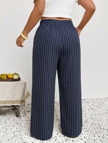 SHEIN Frenchy Plus Size Pants - Blue - View 2